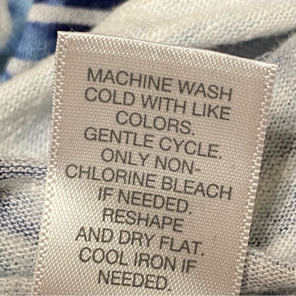 Pure Jill Tie Dye Linen Blend Scoop Neck Top Blue White Size 4X - Picture 7 of 8